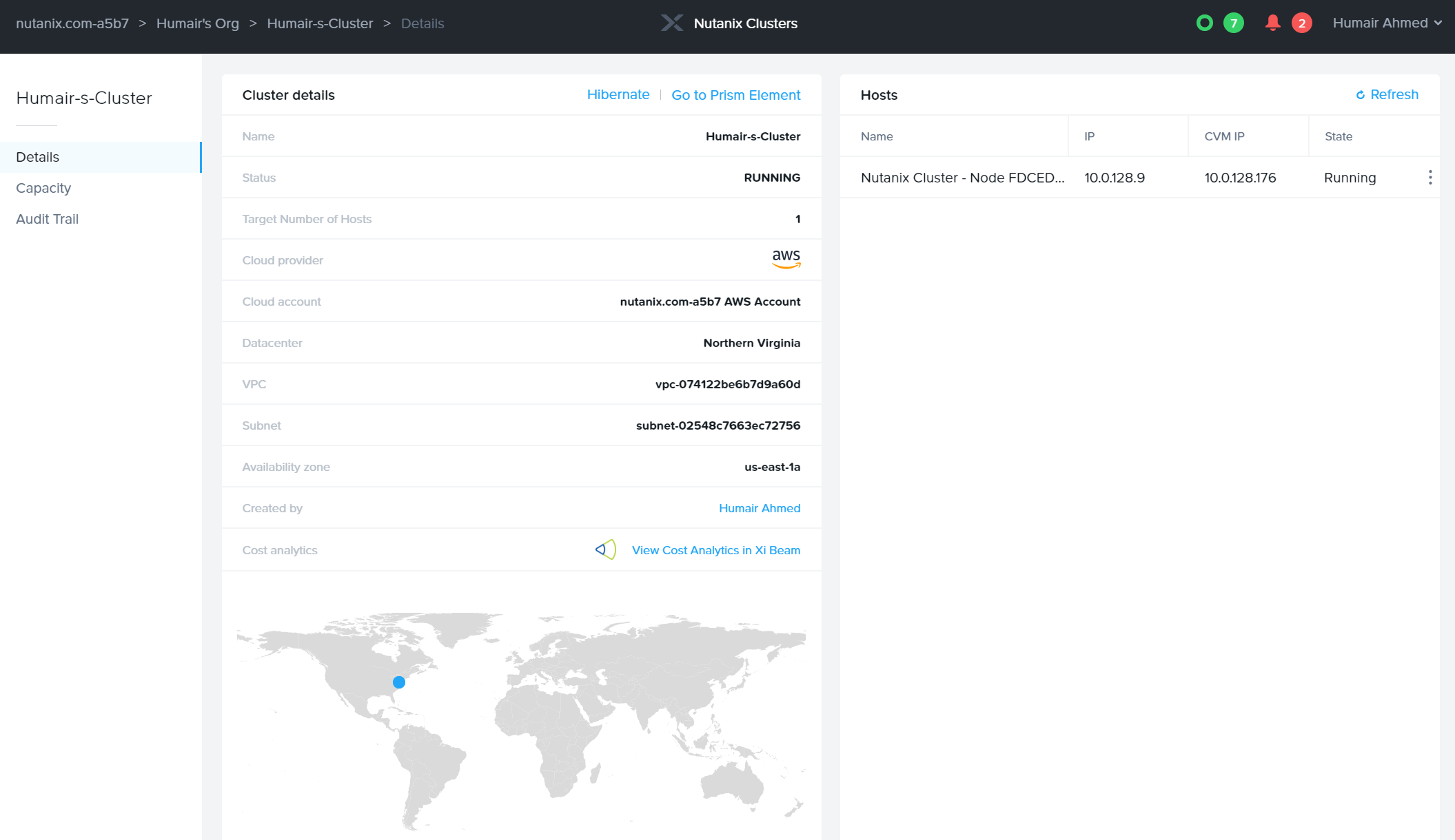 More detailed info on deployed Nutanix Cluster